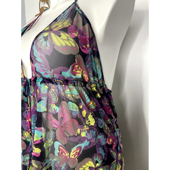 Victoria's Secret mesh sheer butterfly print nightgown swim coverup XS/S - Picture 4 of 4